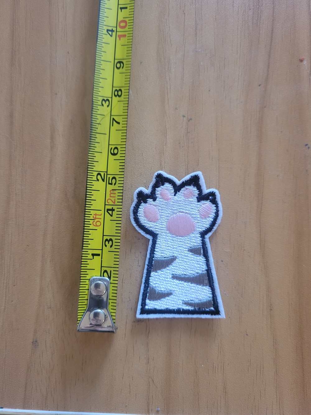 🎃BUY 2 GET 1 FREE🎃Embroidered Cat Paw Patch - White and Pink